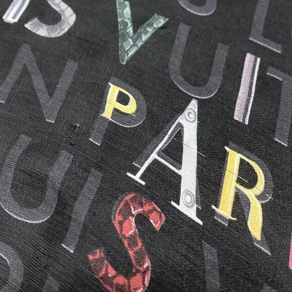 LOUIS VUITTON Black Gray Multi Scarf 237-042425 - Picture 2 of 5